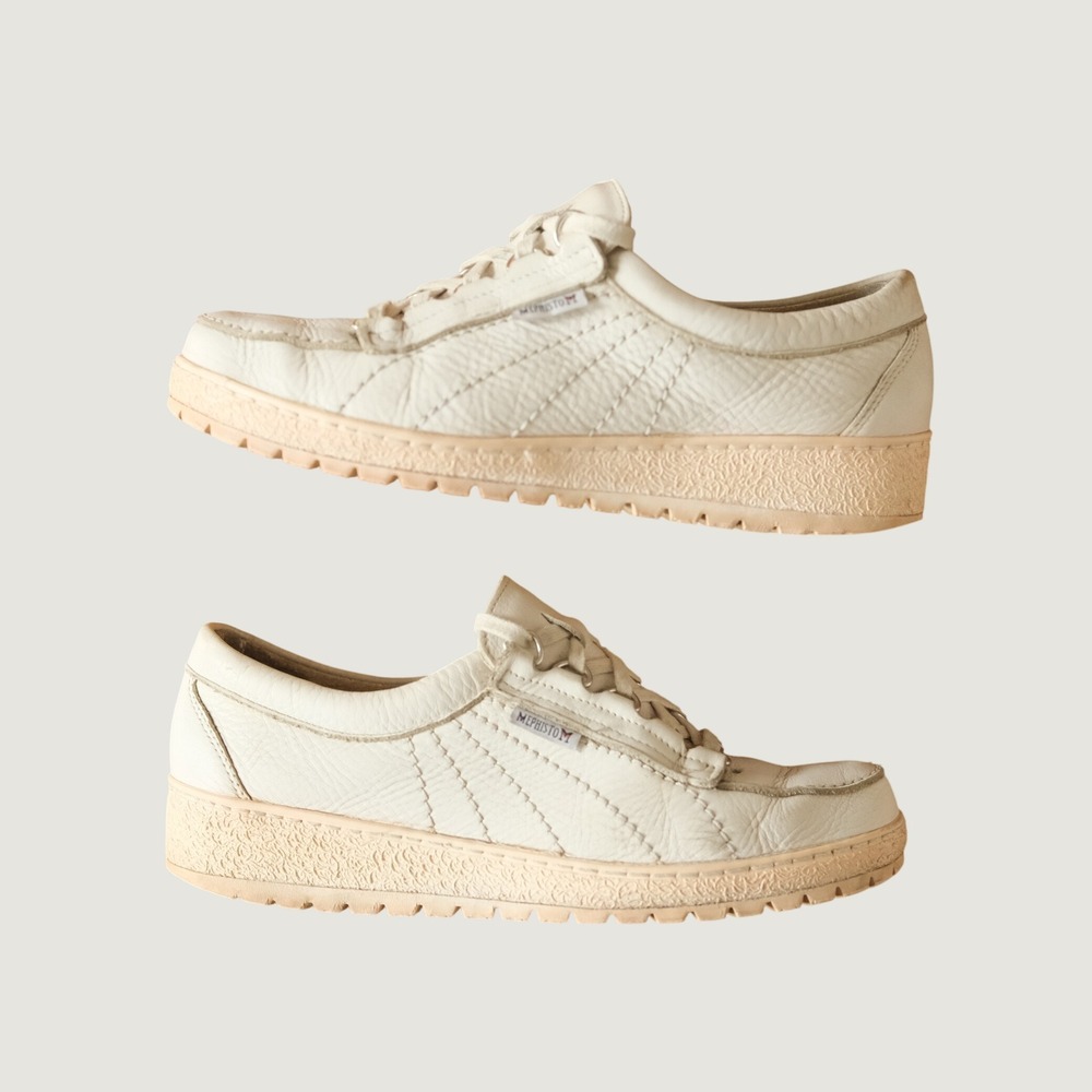 Mephisto Rainbow‎ Sneakers Womens White Leather Rubber Sole 8.5 Casual Walking
